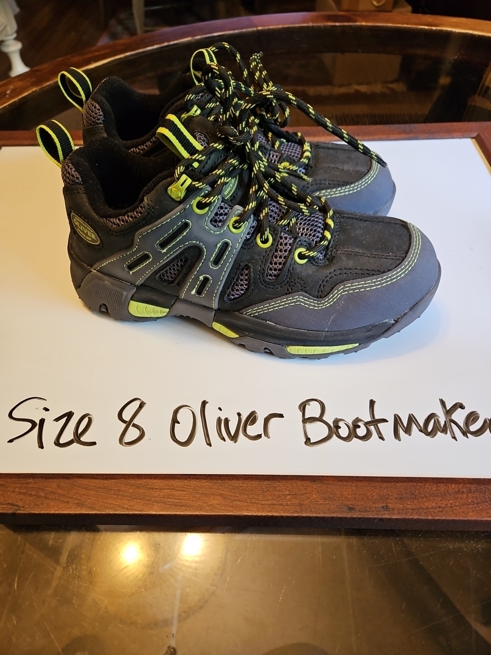Oliver Bootmaker Womems Work Boots Green and Black Athletic Shoes - Size 8